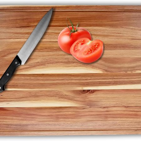 Non Toxic Acacia Wood Cutting Board ?C Premium Large & Reversible End Grain Cutting Boards for Kitchen - Mess-Free Cooking with Juice Groove